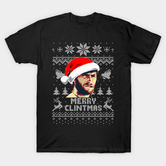 Clint Eastwood Merry Clintmas T-Shirt by Nerd_art